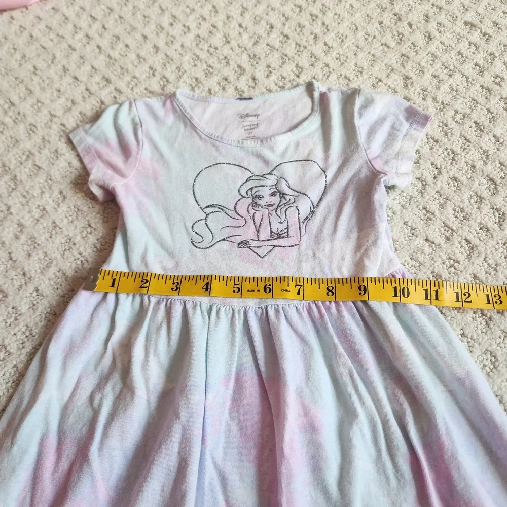 Disney Ariel Little Mermaid Tie‎ Dye Glitter Dress Girls size 3T